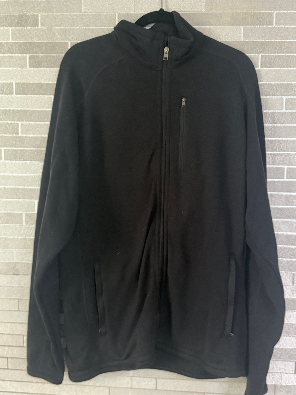 Quince Recycle Sweater Fleece jacket  - Black, XL, NWT